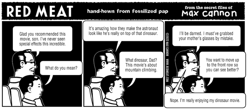 Red Meat: hand-hewn from fossilized pap