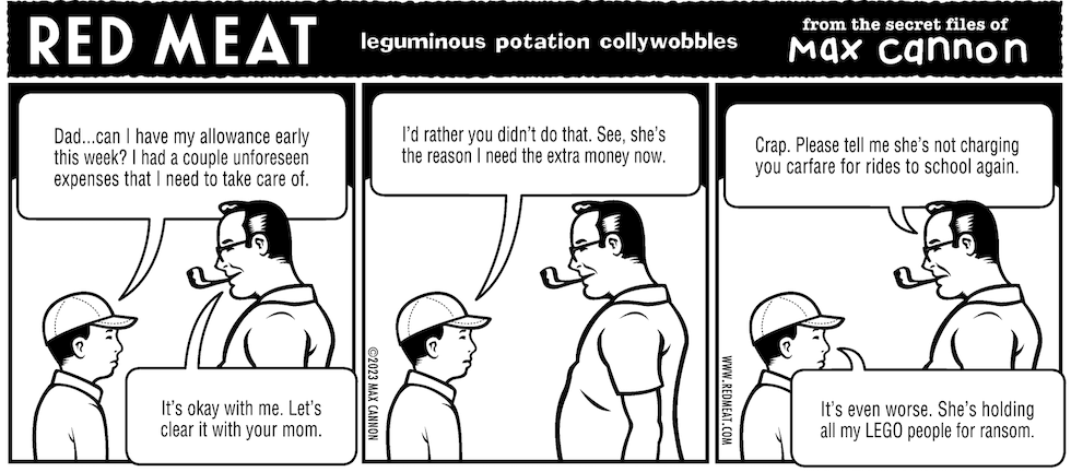 Red Meat: leguminous potation collywobbles