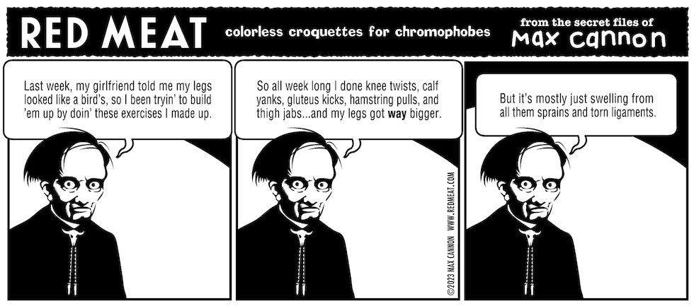Red Meat: colorless croquettes for chromophobes