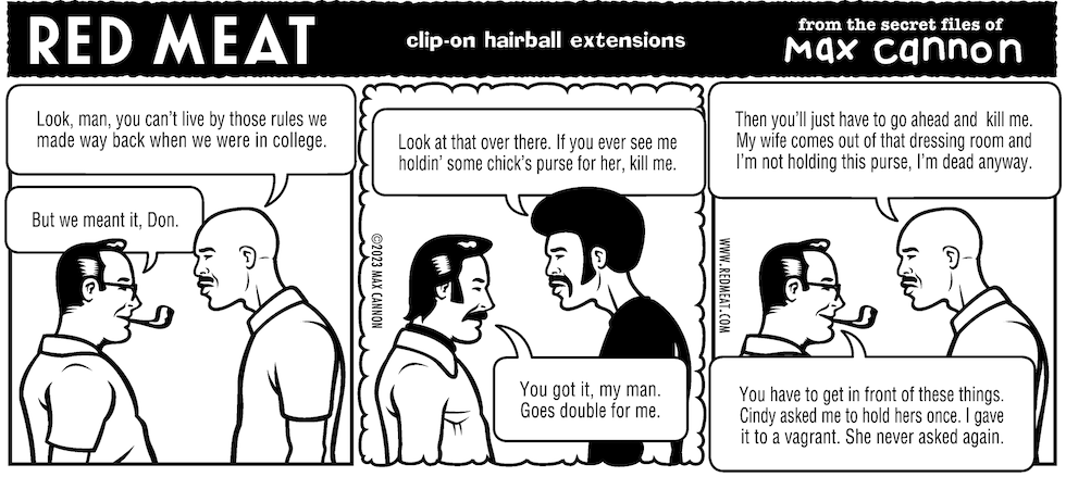 Red Meat: clip-on hairball extensions